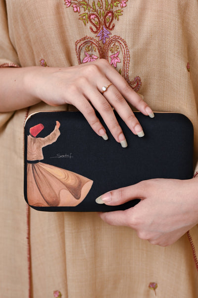 Beige Pashmina Kaftan with Kashmiri Embroidery